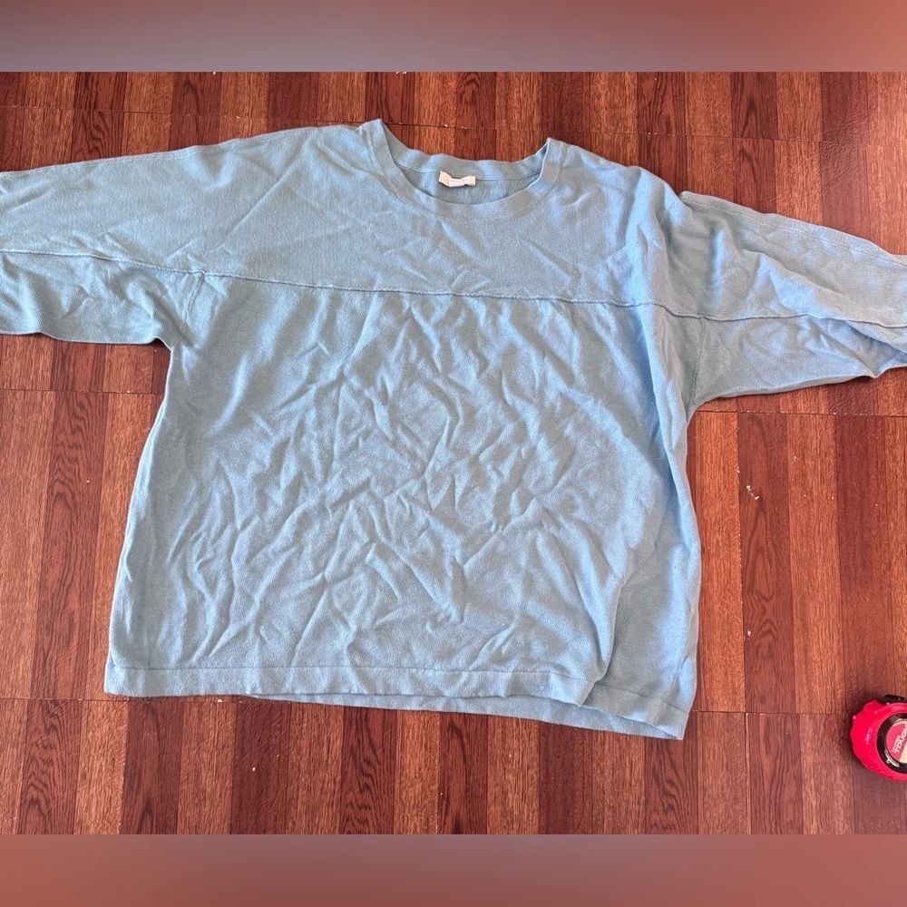 J. Jill Women’s Linen Blend Long Sleeve Top Blue Comfort SIZE Large Tall Basics - Picture 9 of 11